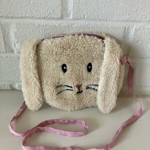 Mini Boden Cream Bunny Bag with Pink Strap